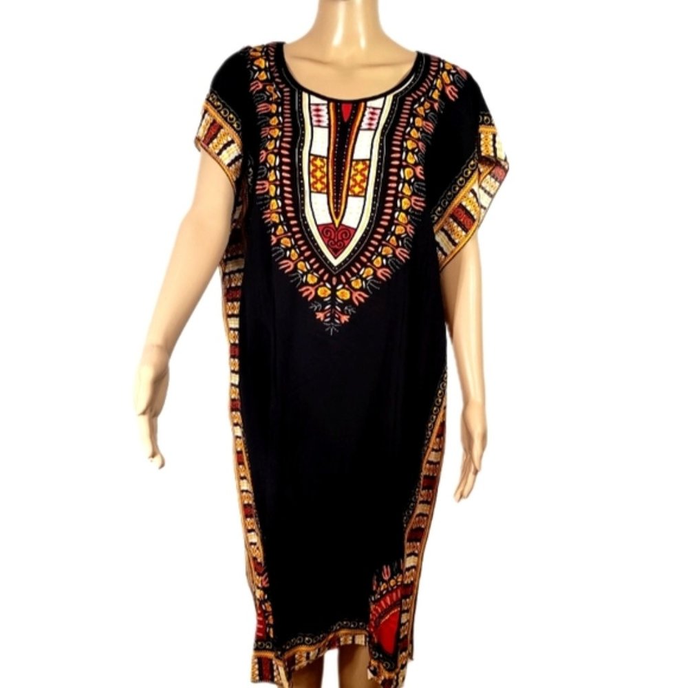 Women's Traditional Dress Short Sleeve, Size L Buy 2, get the third one free